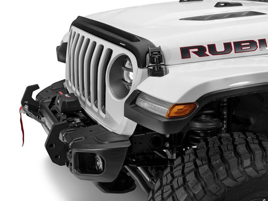 Husky Liners Aeroskin II Hood Protector Low Profile Deflector/Bug Shield |2830148| - Fits 2020-2026 Jeep Gladiator, 2018-2025 Wrangler JL 2-Door, Fits UL & 4XE Models | Hood Protector, 1-pc Textured Black