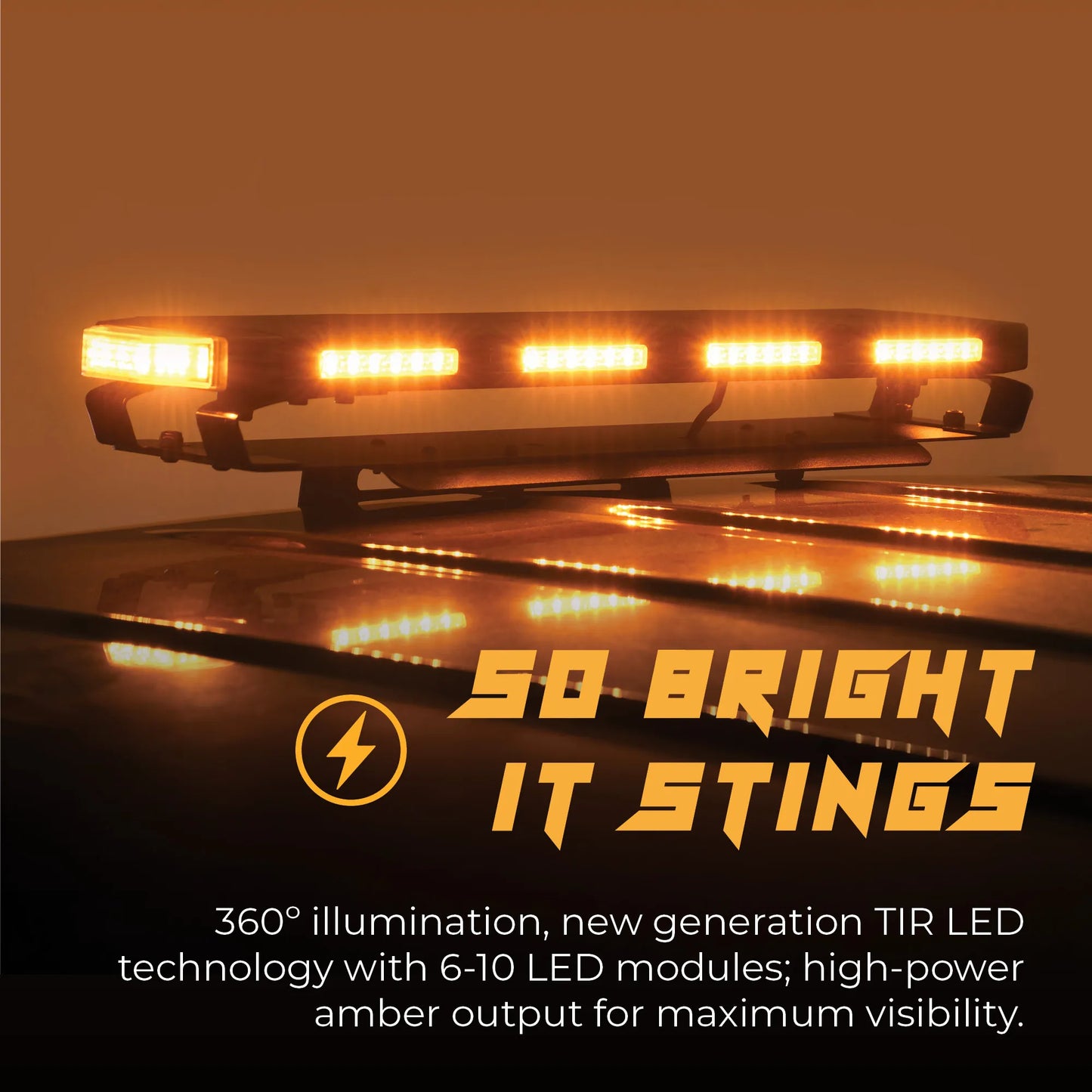Putco Tri-Hornet LED Stealth Rooftop Strobe Light Bar (Amber, White & Blue), 16" Tri Color Strobe Light |950216|