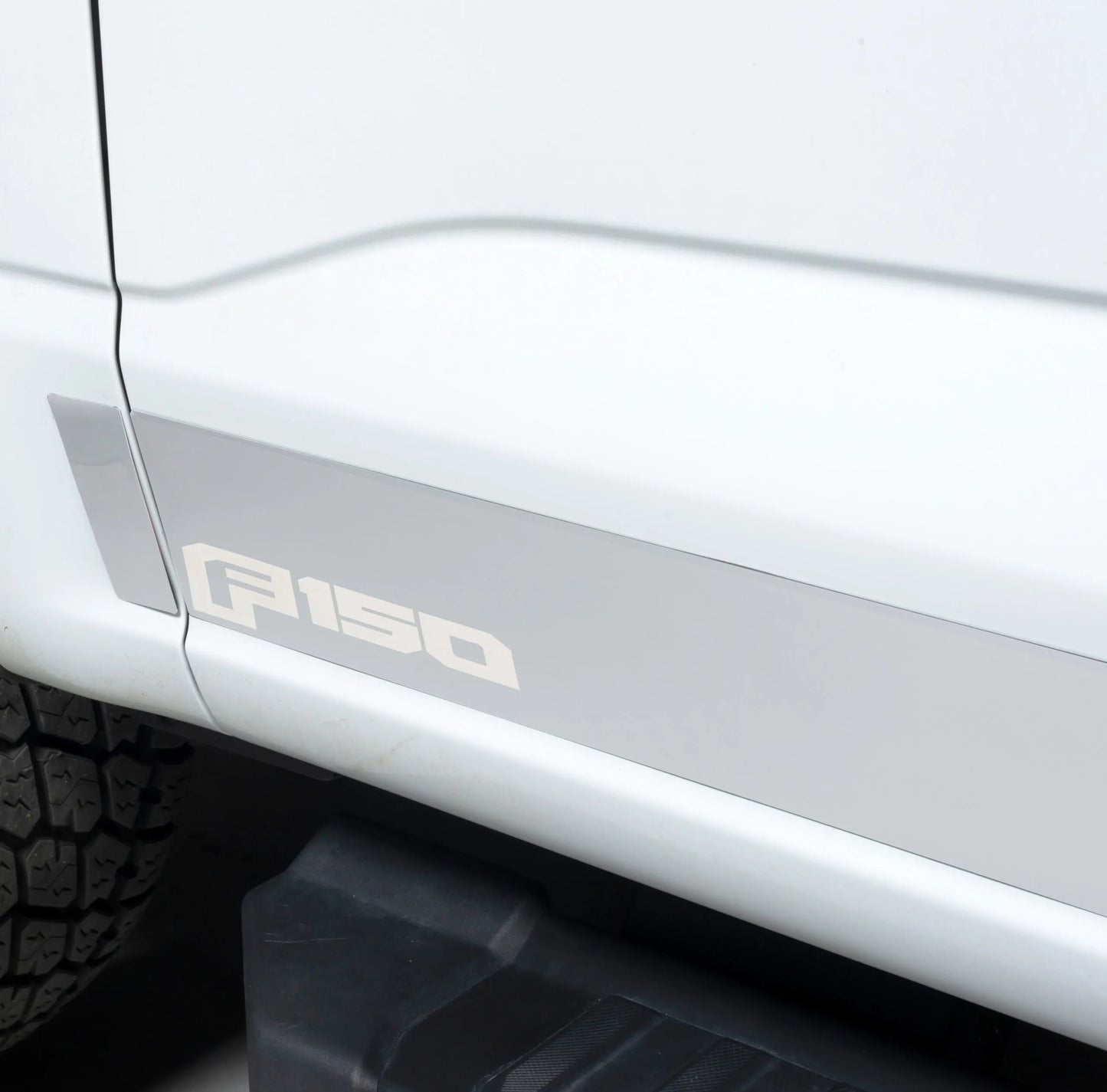 Putco Stainless Steel F-150 Logo Rocker Panels Kit |9751472FD| - Fits Ford F150 2021-2027 SuperCab 8' Bed