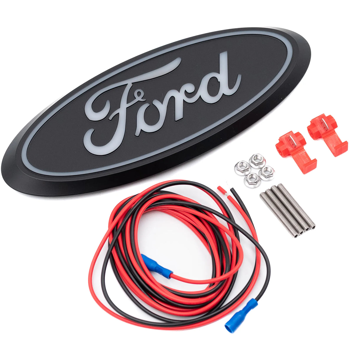 Putco Luminix LED Red Oval Tailgate LED Emblem |92604| - Fits Ford F150 / F250 / F350 / F450 2015-2027 (All models except Platinum or Limited)