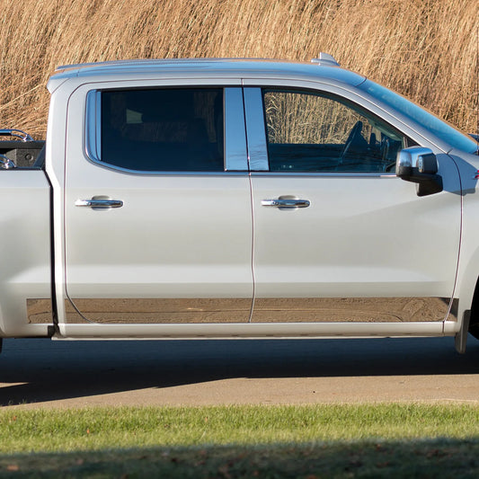 Putco Pro Stainless Steel Rocker Panels Kit |3751240| Fits Chevy Silverado 1500, GMC Sierra 1500 2019-2026 Regular Cab 8' Bed