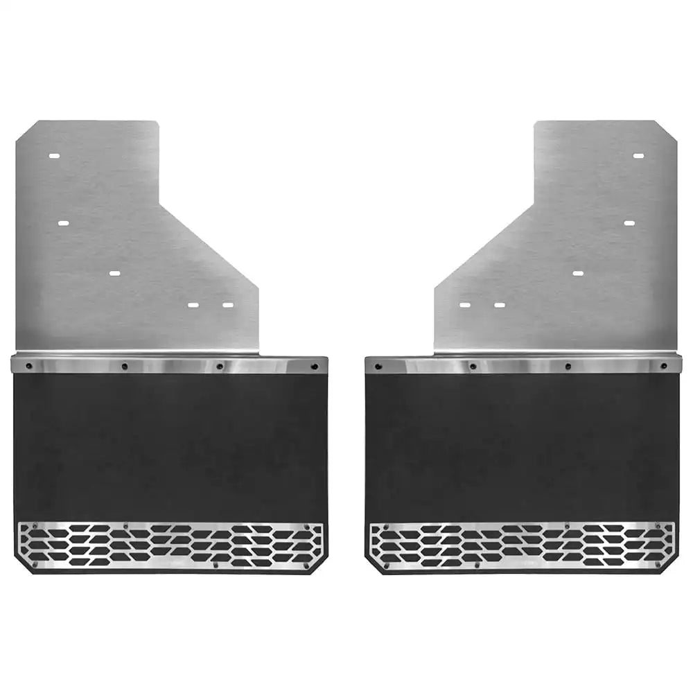 Putco Solid Polished Stainless Steel Mud Skins - Rear Pair |78303| - Fits Dodge Ram Truck 1500 2019-2027