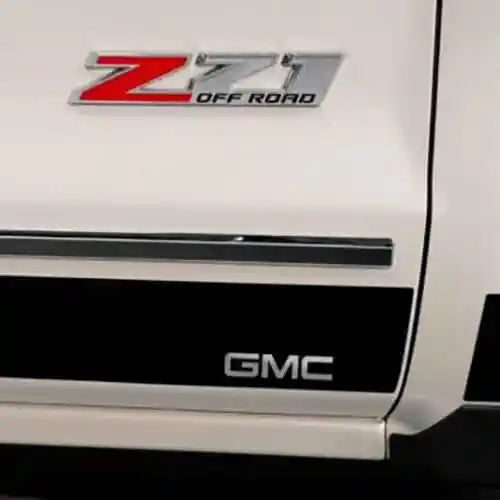 Putco GMC Logo Black Stainless Steel Rocker Panels Kit |9751243BPGM-2| Fits 2019-2026 GMC Sierra 1500 Crew Cab 5'8" Bed