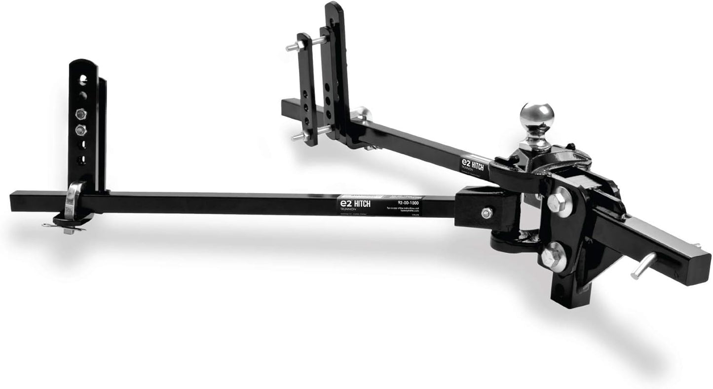 Fastway e2 2-Point Sway Control Trunnion Hitch,  4,500 - 12,000 Lbs. Trailer Weight Rating, Weight Distribution Kit Includes Standard Hitch Shank, Ball NOT Included