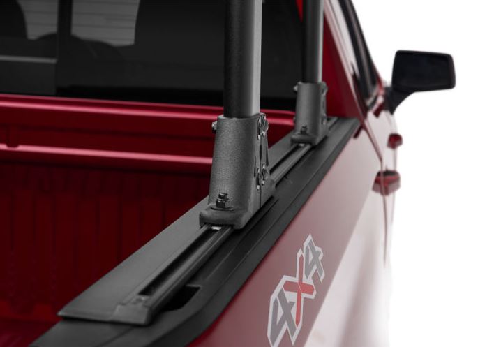 RealTruck TruXedo Elevate TS Rails | 1118414 | Fits Jeep Gladiator & Ford Maverick (50" Rail Length) | RAILS & Cleats Only, black