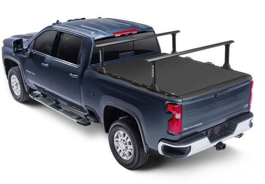 RealTruck TruXedo Elevate TS Rails | 1118414 | Fits Jeep Gladiator & Ford Maverick (50" Rail Length) | RAILS & Cleats Only, black