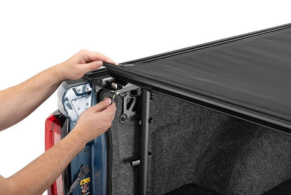 RealTruck TruXedo Pro X15 TS Soft Roll Up Truck Bed Tonneau Cover | 1297316 | Fits 2017-2024 Nissan Titan with or Without Track System 5' 7" Bed (68.4")
