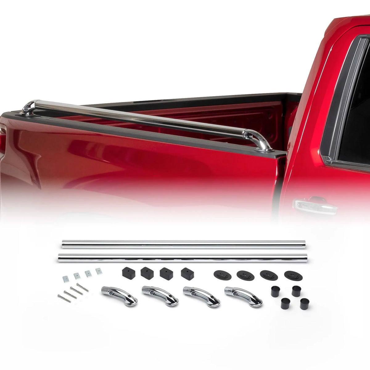 Putco Classic Locker Side Rails |89858| - Fits Chevy Silverado/GMC Sierra 2500/3500 2020-2027 6'9" Bed - Chrome Stainless Steel