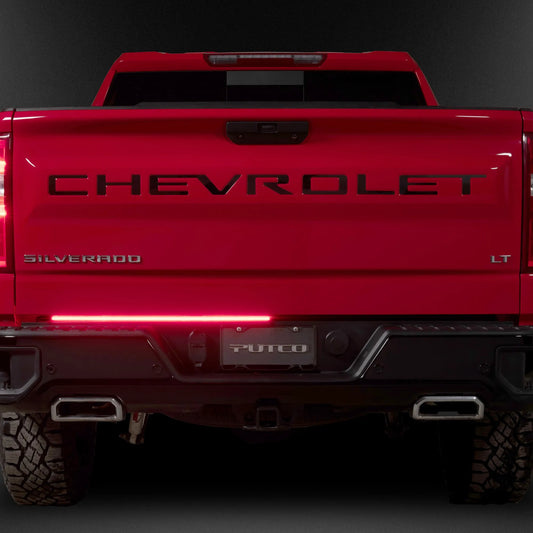 Putco 60" Blade LED Tailgate Light Bar Red/White LEDs & Plug-N-Play Quick Connect Harness|9202060-05| - Fits Chevy Silverado/GMC Sierra 2020-2026