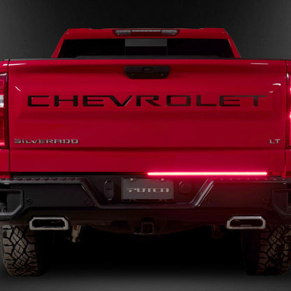 Putco 60" Blade LED Tailgate Light Bar Red/White LEDs & Plug-N-Play Quick Connect Harness|9202060-05| - Fits Chevy Silverado/GMC Sierra 2020-2026