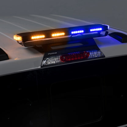 Putco Tri-Hornet LED Stealth Rooftop Strobe Light Bar (Amber, White & Blue) - 24" Tri Color Strobe Light |950224|