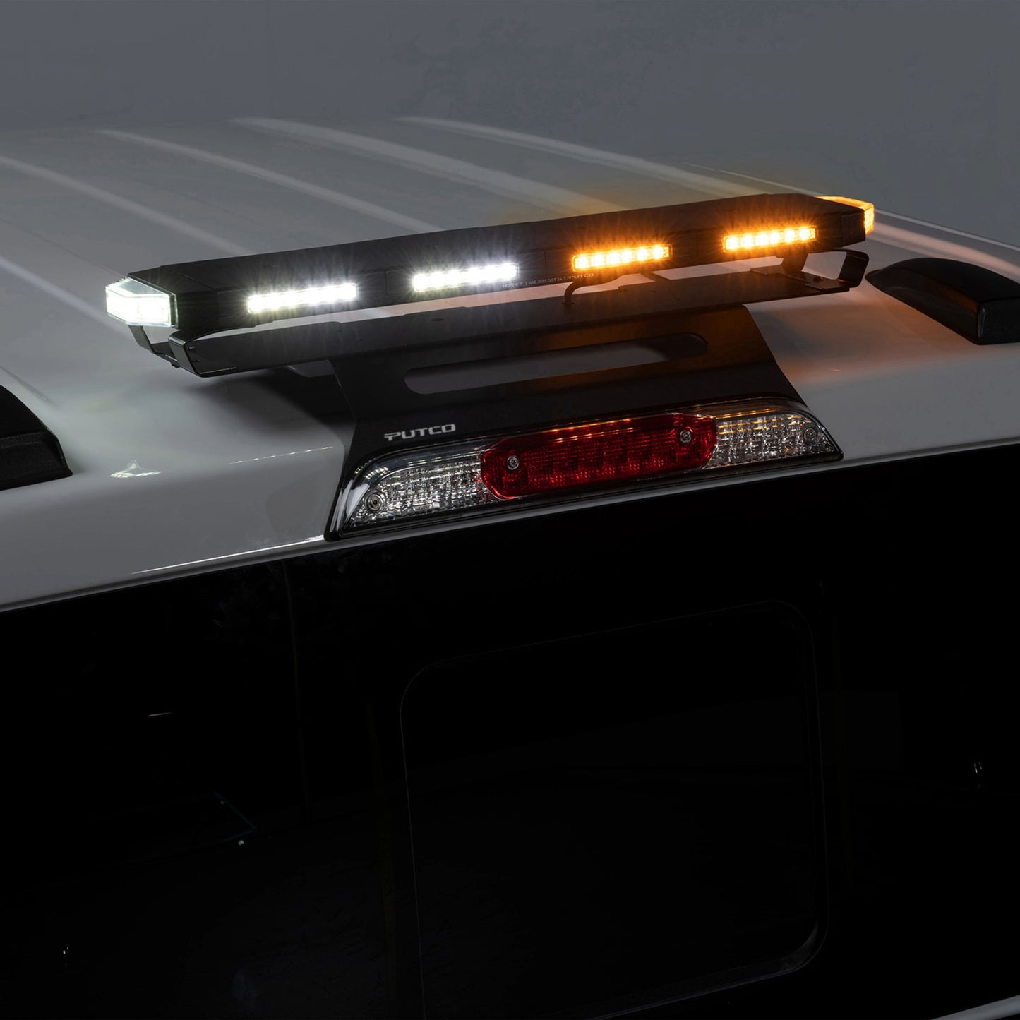 Putco Tri-Hornet LED Stealth Rooftop Strobe Light Bar (Amber, White & Blue) - 24" Tri Color Strobe Light |950224|