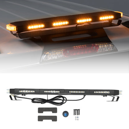 Putco Tri-Hornet LED Stealth Rooftop Strobe Light Bar (Amber, White & Blue) - 24" Tri Color Strobe Light |950224|