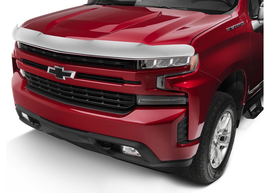 Husky Liners Hood Protector |2816303| - Fits 2007-2013 Chevrolet Avalanche; 2007-2014 Chevrolet Suburban 1500/2500 & Chevrolet Tahoe (Excludes Hybrid), High Profile/Bug Shield - 1 pc. Chrome