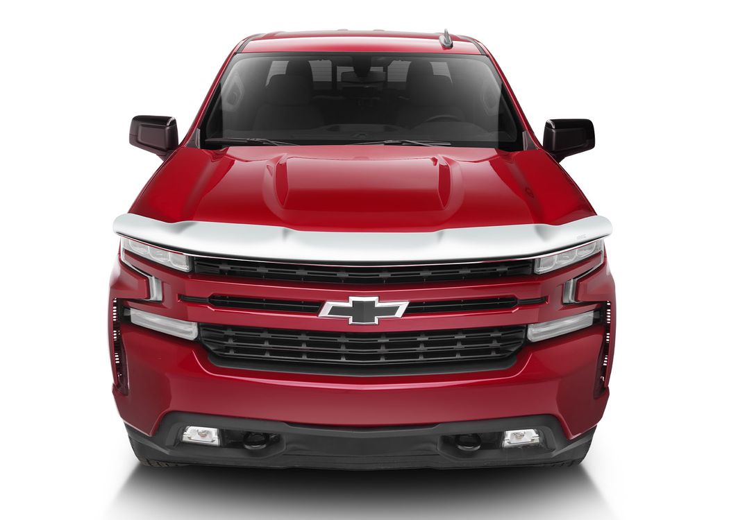 Husky Liners Hood Protector |2816303| - Fits 2007-2013 Chevrolet Avalanche; 2007-2014 Chevrolet Suburban 1500/2500 & Chevrolet Tahoe (Excludes Hybrid), High Profile/Bug Shield - 1 pc. Chrome