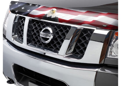 Husky Liners Hood Protector w/American Flag |2818045| - Fits 2009-2024 Ram 1500 Classic, Does NOT FIT 2009-2018 Ram 1500 Rebel, High Profile/Bug Shield - 1 pc., Multi-Colored-USA