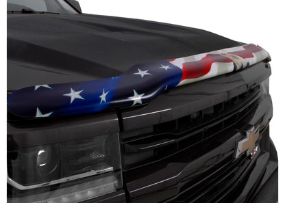 Husky Liners Hood Protector w/American Flag |2818121| - Fits 2014-2015 Chevrolet Silverado 1500, High Profile/Bug Shield - 1 pc. Multi-Colored-USA