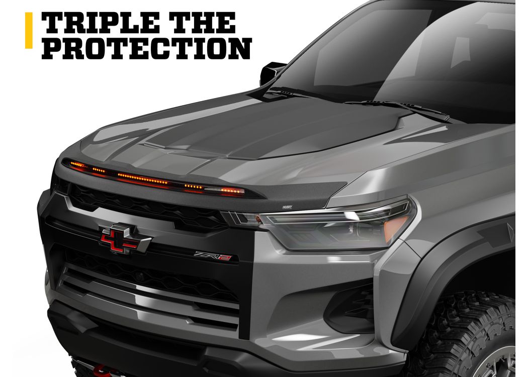 Husky Liners Aeroskin Lightshield PRO Hood Protector |2820168| - Fits 2019-2026 Chevrolet Silverado 1500 | Low Profile Deflector/Bug Shield 1 pc.Black