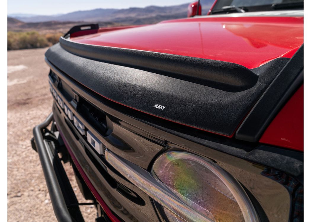 Husky Liners Aeroskin II Hood Protector |2830007| - Fits 2007-2013 Toyota Tundra | Low Profile Deflector/Bug Shield - 1 pc. Textured Black