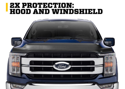 Husky Liners Aeroskin II Hood Protector |2830051| - Fits 2010-2018 Dodge Ram 2500, 3500 | Low Profile Deflector/Bug Shield - 1 pc. Textured Black