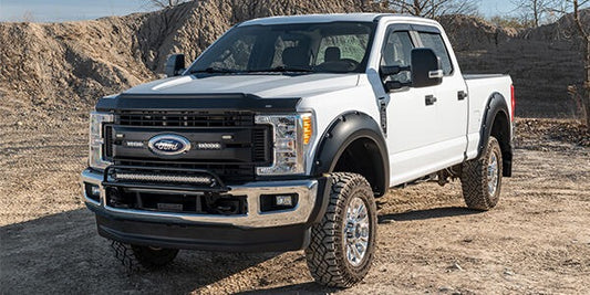 Husky Liners Aeroskin II Hood Protector |2830135| - Fits 2017-2022 Ford F-250, F-350, F-450, F-550 Super Duty | Low Profile Deflector/Bug Shield - 1 pc. Textured Black