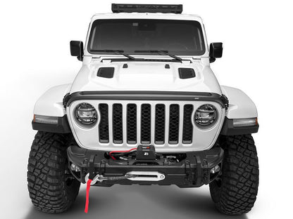 Husky Liners Aeroskin II Hood Protector Low Profile Deflector/Bug Shield |2830148| - Fits 2020-2026 Jeep Gladiator, 2018-2025 Wrangler JL 2-Door, Fits UL & 4XE Models | Hood Protector, 1-pc Textured Black