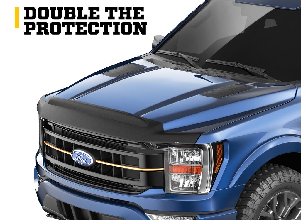 Husky Liners Aeroskin II Hood Protector Low Profile Deflector/Bug Shield |2830148| - Fits 2020-2026 Jeep Gladiator, 2018-2025 Wrangler JL 2-Door, Fits UL & 4XE Models | Hood Protector, 1-pc Textured Black