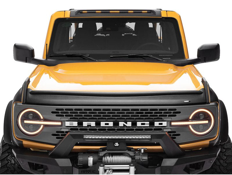 Husky Liners Aeroskin II Hood Protector Low Profile Deflector/Bug Shield |2830188| - Fits 2021-2026 Ford Bronco Sport | Hood Protector 1-pc Textured Black