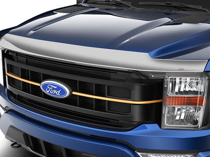 Husky Liners Aeroskin Hood Protector |2892096| - Fits 2015-2020 Ford F - 150 (Excludes Raptor Model) | Low Profile Deflector/Bug Shield - 1 pc. Chrome
