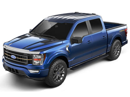 Husky Liners Aeroskin Hood Protector |2892096| - Fits 2015-2020 Ford F - 150 (Excludes Raptor Model) | Low Profile Deflector/Bug Shield - 1 pc. Chrome