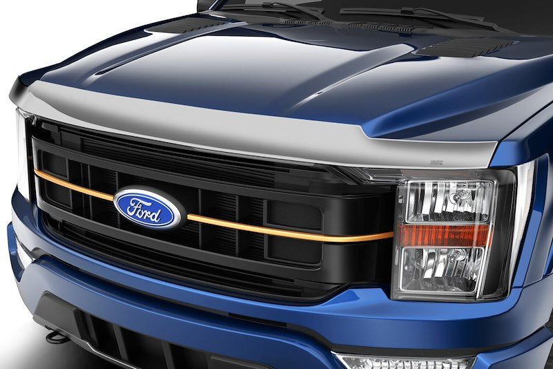 Husky Liners Aeroskin Hood Protector Low Profile Deflector/Bug Shield |2892229| - Fits 2021-2026 Ford F-150 (Tremor) 2024-2026 Ford F-150 (Platinum & King Ranch) | Hood Protector 1-pc Chrome