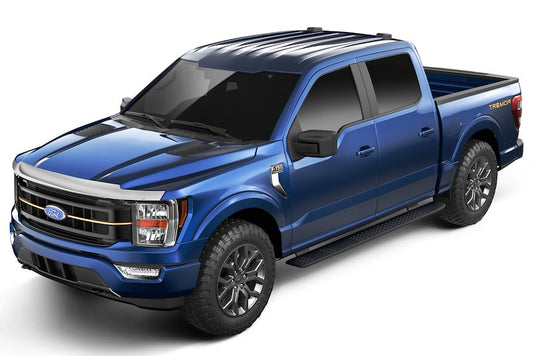Husky Liners Aeroskin Hood Protector Low Profile Deflector/Bug Shield |2892229| - Fits 2021-2026 Ford F-150 (Tremor) 2024-2026 Ford F-150 (Platinum & King Ranch) | Hood Protector 1-pc Chrome