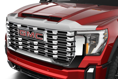 Husky Liners Aeroskin Hood Protector Low Profile Deflector/Bug Shield |2892285| - Fits 2024-2026 GMC Sierra 2500 HD & 2024-2026 GMC Sierra 3500 HD | Hood Protector 1-pc Chrome