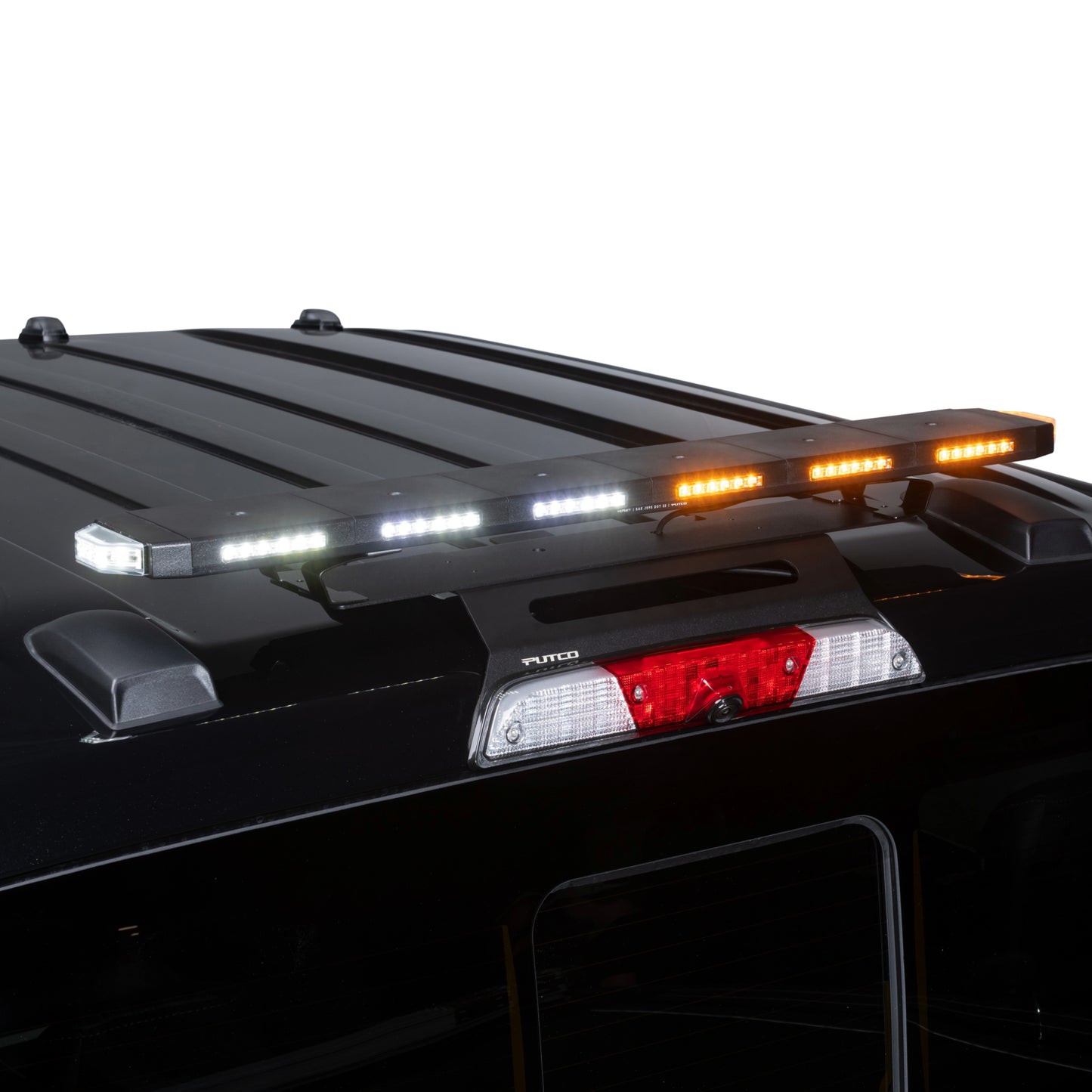 Putco Tri-Hornet LED Stealth Rooftop Strobe Light Bar (Amber, White & Blue) - 36" Tri Color Strobe Light |950236|