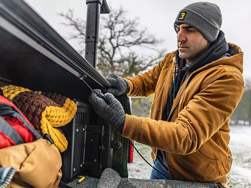 RealTruck BAKFlip MX4 TS (GEN 3) Hard Folding Tonneau Cover w/ T-Slot Rails - 449409TTS