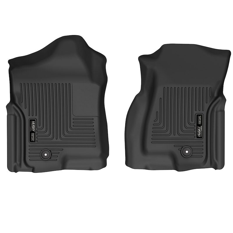 Husky Liners X-act Contour Floor Mats |52111| - Fits 1999-2007 Chevrolet Silverado & GMC Sierra 1500; 2001-2007 Silverado/GMC Sierra 2500/3500, Ext & Crew Cab (07 Classic Body) | Front Row, 2-pc Black