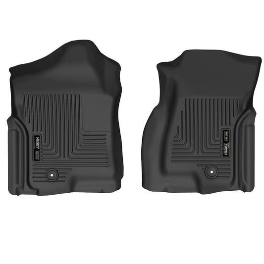Husky Liners X-act Contour Floor Mats |52111| - Fits 1999-2007 Chevrolet Silverado & GMC Sierra 1500; 2001-2007 Silverado/GMC Sierra 2500/3500, Ext & Crew Cab (07 Classic Body) | Front Row, 2-pc Black