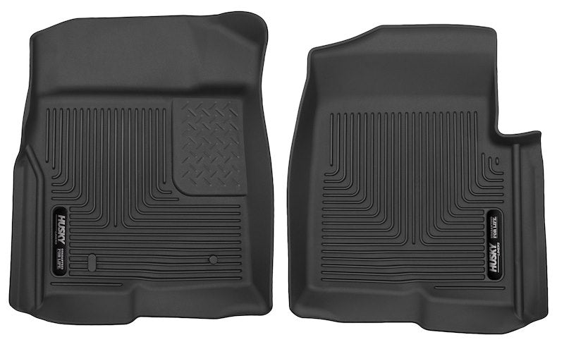 Husky Liners X-act Contour Floor Mats |53311| - Fits 2009-2014 Ford F-150 All Cabs w/Out Manual Shifter | Front Row, 2-pc Black