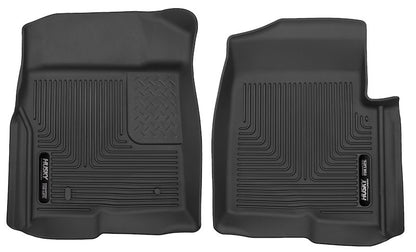 Husky Liners X-act Contour Floor Mats |53311| - Fits 2009-2014 Ford F-150 All Cabs w/Out Manual Shifter | Front Row, 2-pc Black
