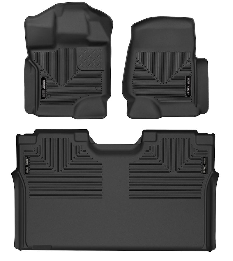 Husky Liners X-act Contour Floor Liners |53498| - Fits 2015-2026 Ford F-150/2022-2026 Ford F-150 Lightning, 3pc Black