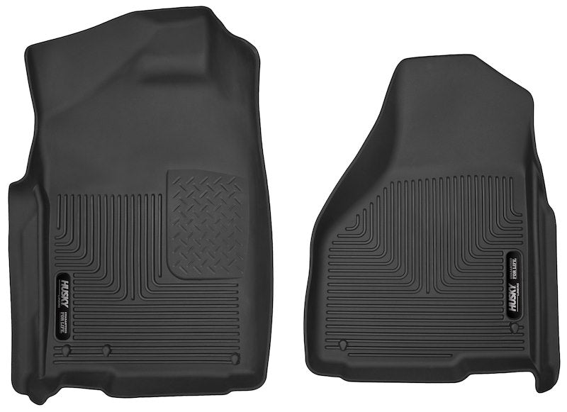 Husky Liners X-act Contour Floor Mats |53521| - Fits 2002-2010 Dodge Ram 1500/2500/3500; 2003-2018 Ram 1500/ 2500/3500 (19-24 Classic Body Only); w/Auto. Trans. Quad/Regular CAB ONLY | Front Row, 2-pc Black