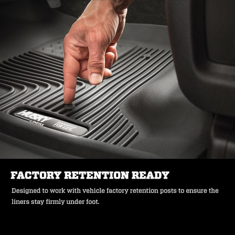 Husky Liners X-act Contour Floor Mats |53698| - Fits 2019-2024 Ram 1500 Quad CAB ONLY | Front & 2nd Row, 3-pc Black