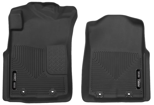 Husky Liners X-act Contour Floor Mats |53701| - Fits 2012-2015 Toyota Tacoma, Double & Access CAB ONLY | Front Row, 2-pc Black