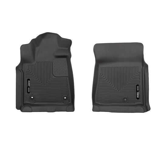 Husky Liners X-act Contour Floor Mats |53711| - Fits 2012-2021 Toyota Tundra, CrewMax & Double Cab (12-17 Reg Cab), 2012-2026 Toyota Sequoia | Front Row, 2-pc Black