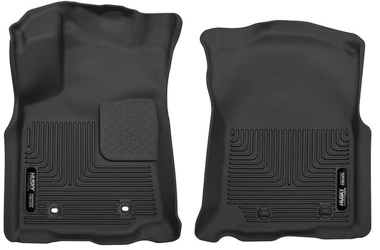Husky Liners X-act Contour Floor Mats |53741| - Fits 2016-2017 Toyota Tacoma, Double & Access CAB ONLY w/Auto Trans | Front Row, 2-pc Black