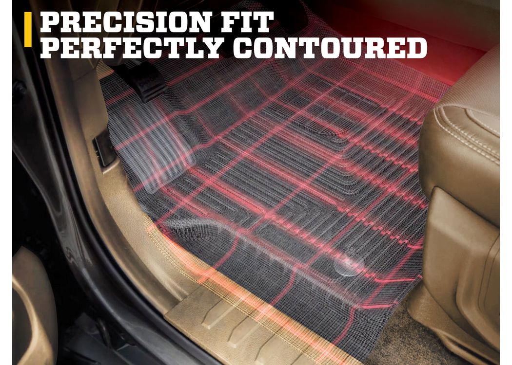 Husky Liners X-act Contour Floor Mats |54101| - Fits 2019-2026 Chevrolet Silverado & GMC Sierra 1500 & 2020-2026 Silverado & Sierra 2500HD/3500HD Double & Crew CAB ONLY | Front Row, 2-pc Black