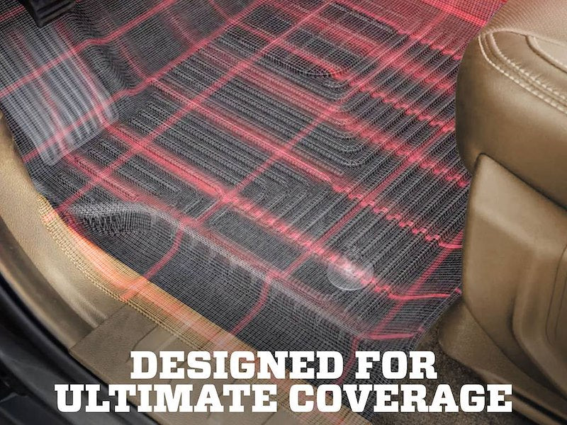 Husky Liners X-act Contour Floor Mats |54111| Fits 2024-2026 Ford Ranger SuperCrew (Crew Cab), Will NOT Fit SuperCab (EXT Cab) | Front Row, 2-pc Black