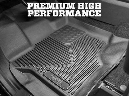 Husky Liners X-act Contour Floor Mats |54111| Fits 2024-2026 Ford Ranger SuperCrew (Crew Cab), Will NOT Fit SuperCab (EXT Cab) | Front Row, 2-pc Black