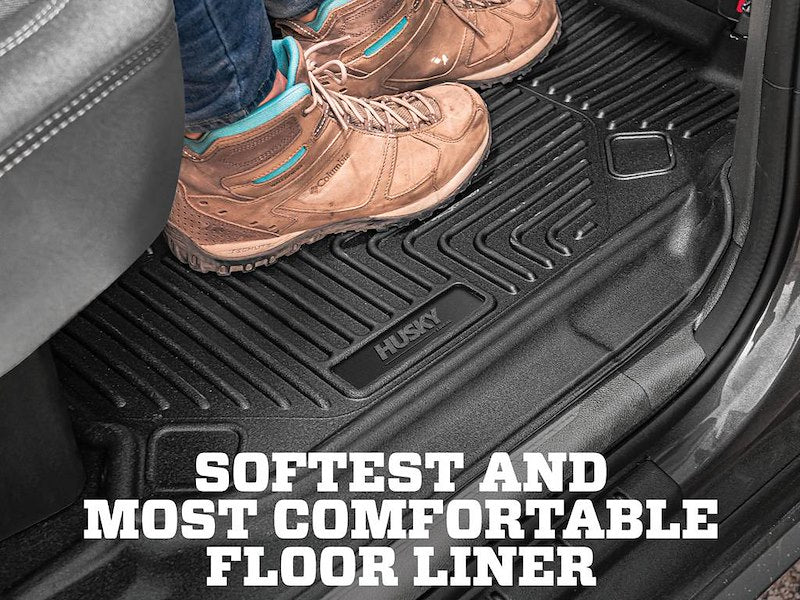 Husky Liners X-act Contour Floor Mats |54111| Fits 2024-2026 Ford Ranger SuperCrew (Crew Cab), Will NOT Fit SuperCab (EXT Cab) | Front Row, 2-pc Black