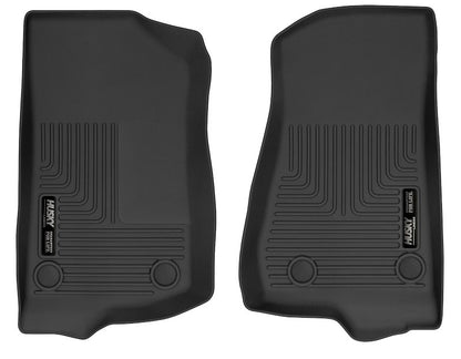 Husky Liners X-act Contour Floor Mats |54531| - Fits 2018-2026 Jeep Gladiator / Wrangler JL, 2020-2026 Jeep Gladiator | Front Row, 2-pc Black